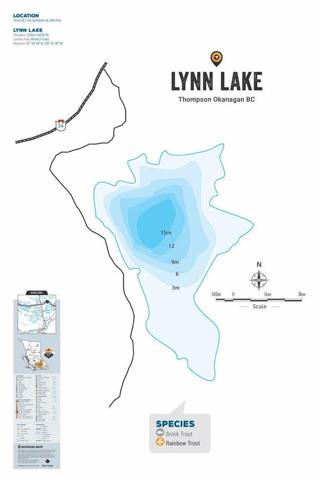 FTOBC123 Lynn Lake - Wall Map - Backroad Maps