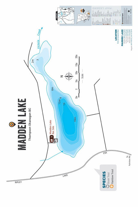 FTOBC126 Madden Lake - Wall Map - Backroad Maps