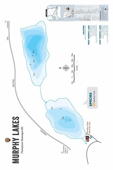 FTOBC138 Murphy Lakes - Wall Map - Backroad Maps