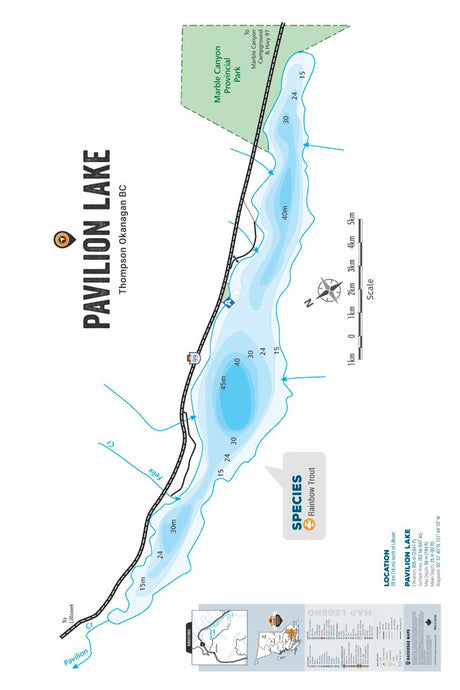 FTOBC157 Pavilion Lake - Wall Map - Backroad Maps