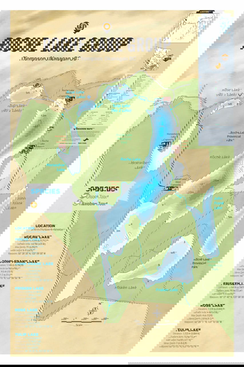 FTOBC171 Roche Group - Wall Map - Backroad Maps