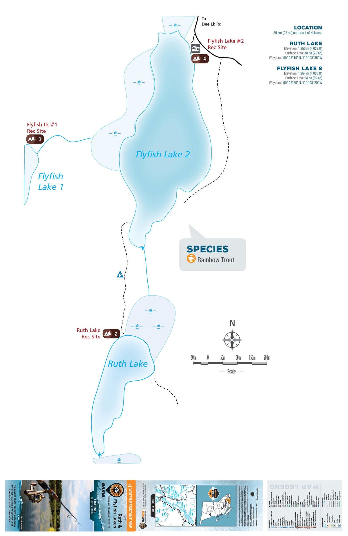 FTOBC173 Ruth & Flyfish Lake - Backroad Maps