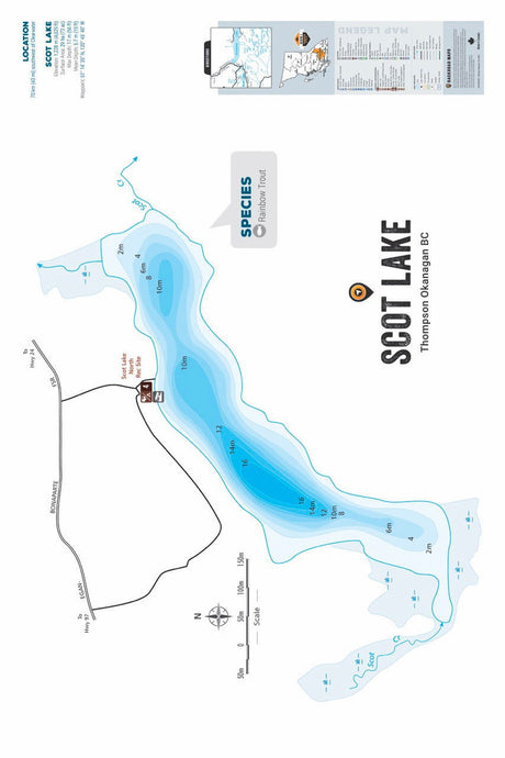 FTOBC177 Scot Lake - Wall Map - Backroad Maps