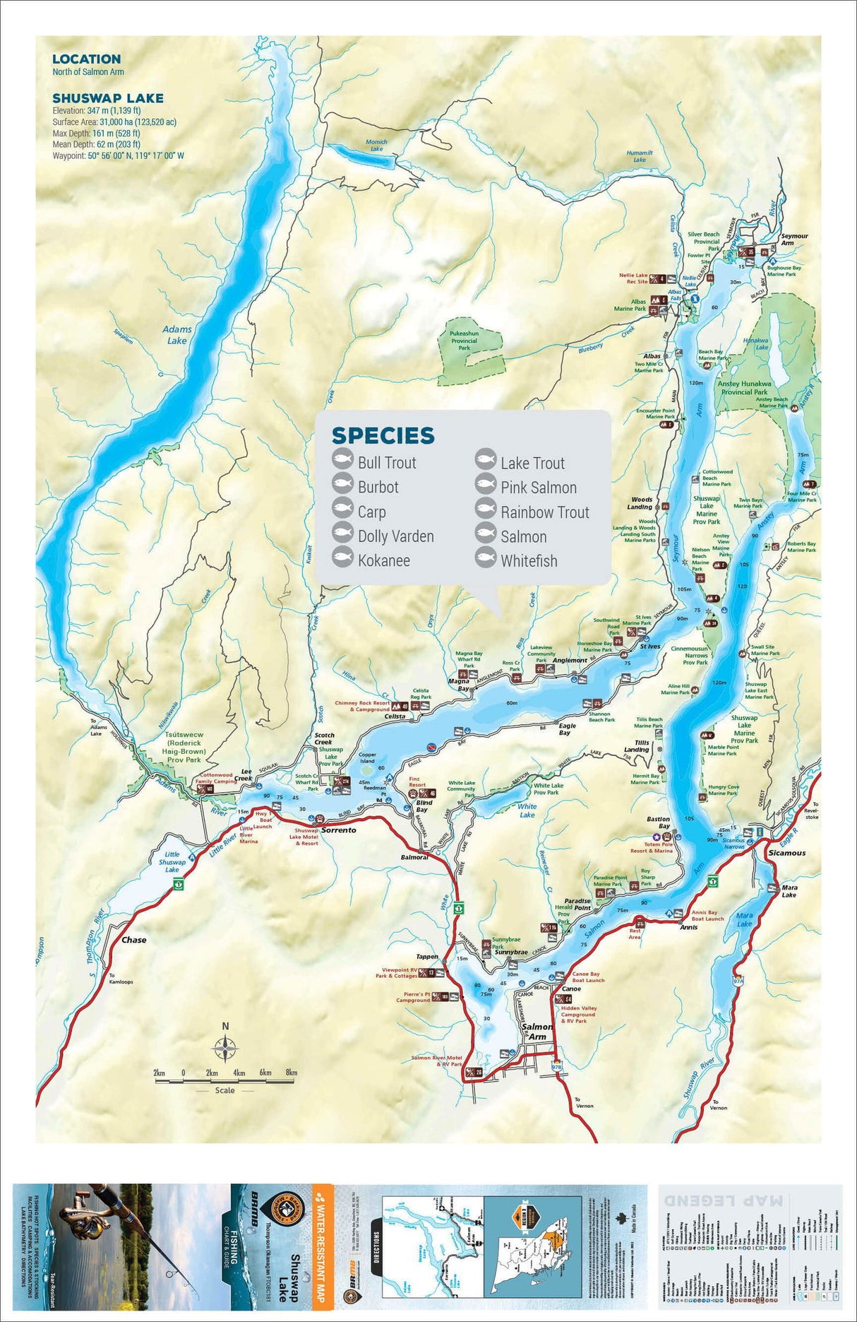 FTOBC181 Shuswap Lake - Backroad Maps