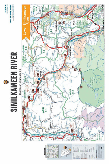 FTOBC184 Similkameen River - Wall Map - Backroad Maps