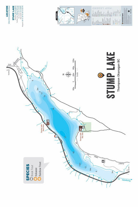 FTOBC190 Stump Lake - Merritt - Wall Map - Backroad Maps