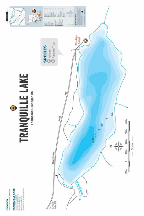 FTOBC201 Tranquille Lake - Wall Map - Backroad Maps