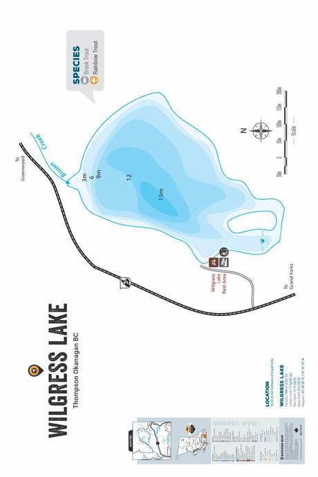 FTOBC210 Wilgress Lake - Wall Map - Backroad Maps