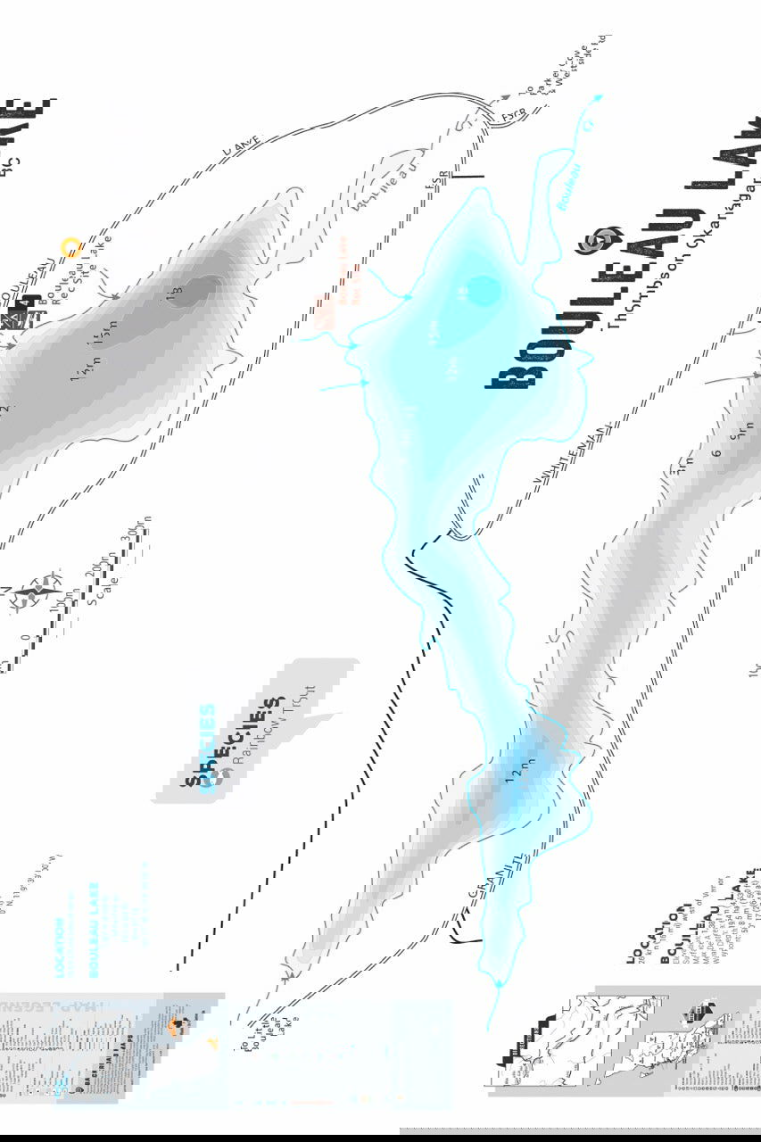 FTOBC37 Bouleau Lake - Wall Map - Backroad Maps