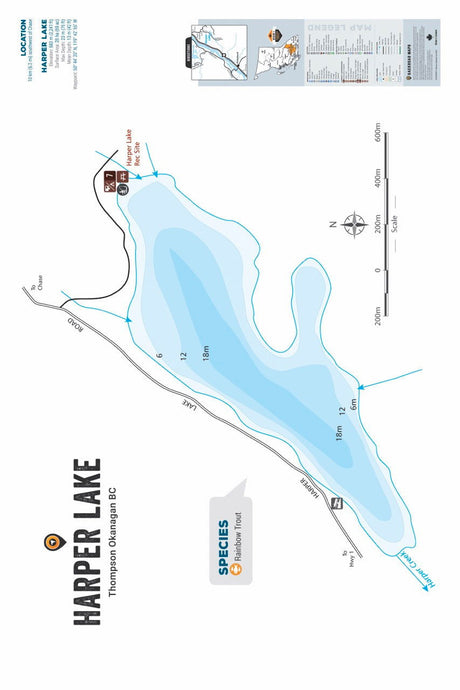FTOBC79 Harper Lake - Wall Map - Backroad Maps
