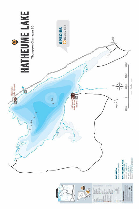 FTOBC80 Hatheume Lake - Wall Map - Backroad Maps