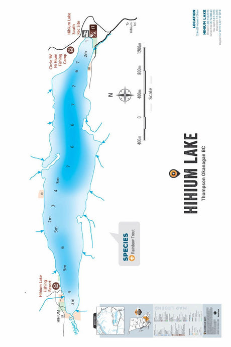 FTOBC84 Hihium Lake - Wall Map - Backroad Maps