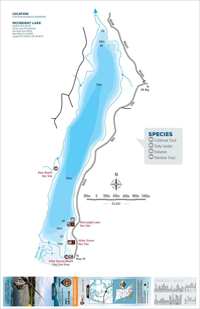 FVIBC102 McCreight Lake - Fishing Chart