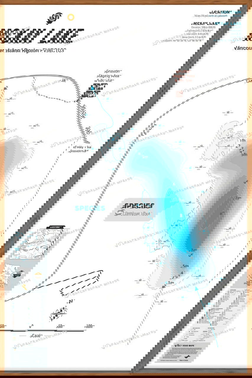 FVIBC103 McKay Lake - Wall Map - Backroad Maps