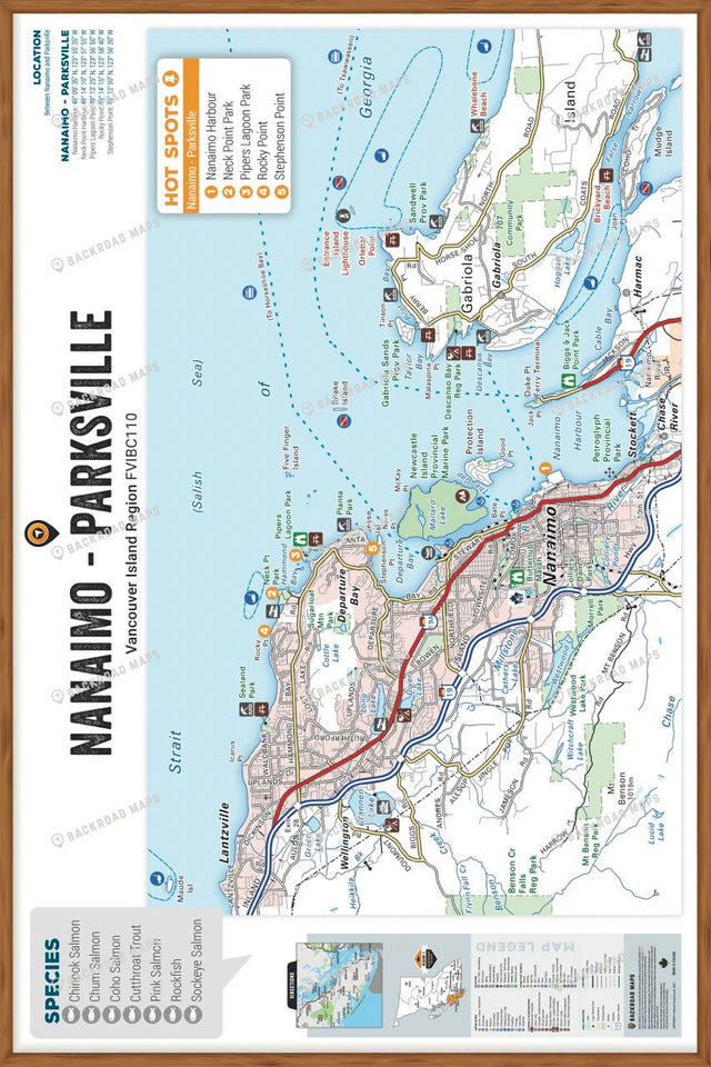 FVIBC110 Parskville - Wall Map - Backroad Maps