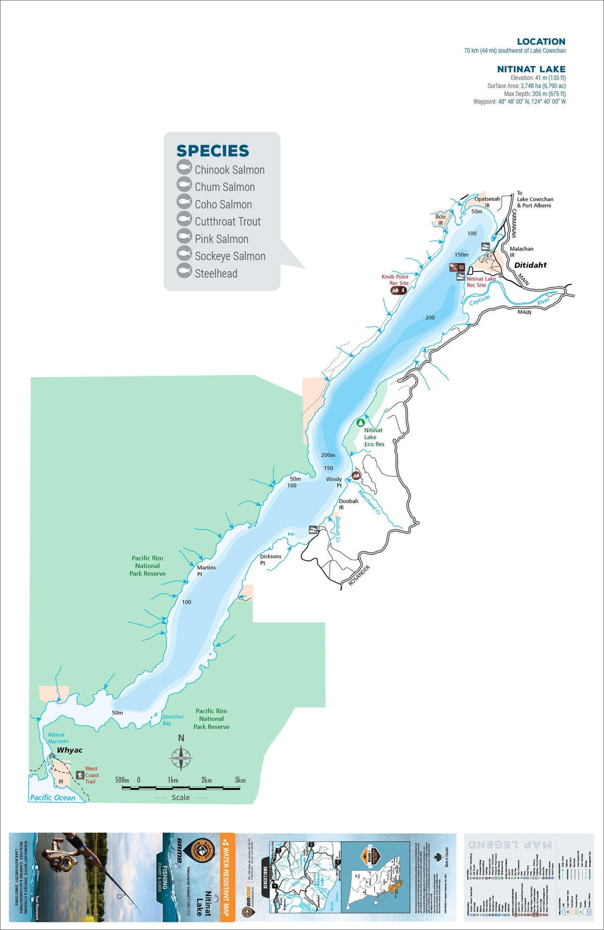 FVIBC115 Nitinat Lake - Fishing Chart