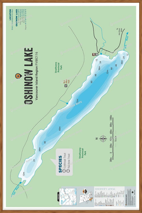 FVIBC116 Oshinow Lake - Wall Map - Backroad Maps