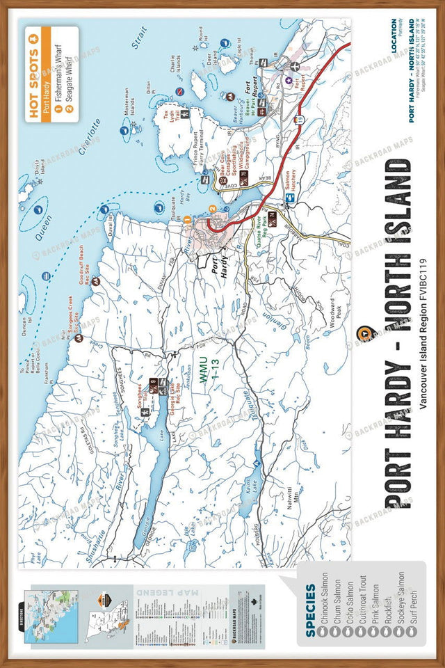 FVIBC119 Pixie Lake - Wall Map - Backroad Maps