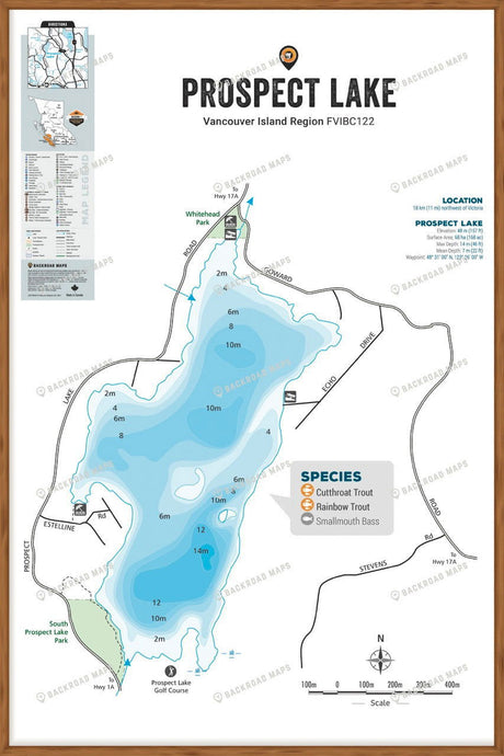 FVIBC122 Prospect Lake - Wall Map - Backroad Maps