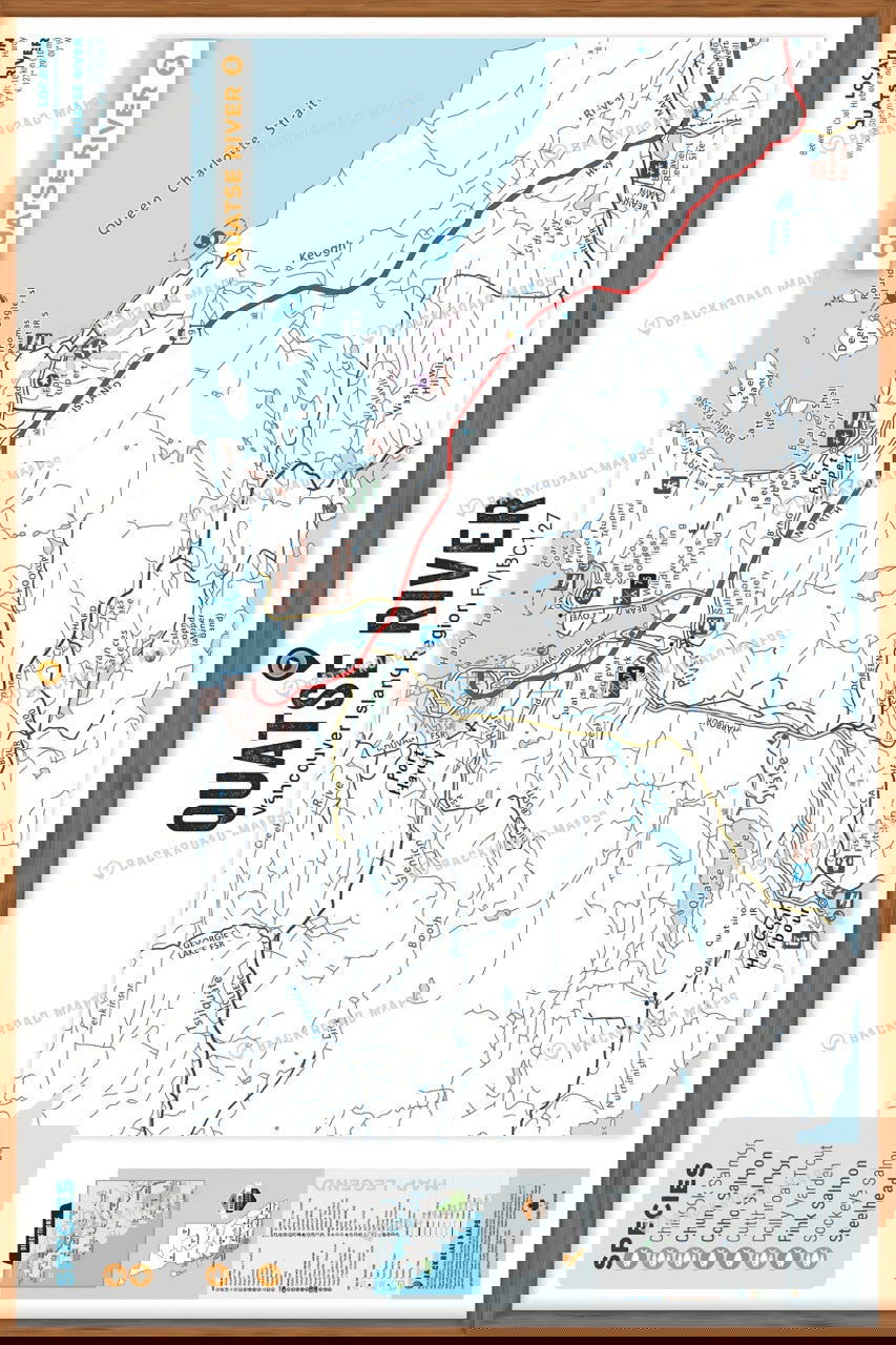 FVIBC127 Quamichan Lake - Wall Map - Backroad Maps
