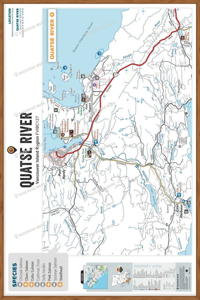 FVIBC127 Quamichan Lake - Wall Map - Backroad Maps