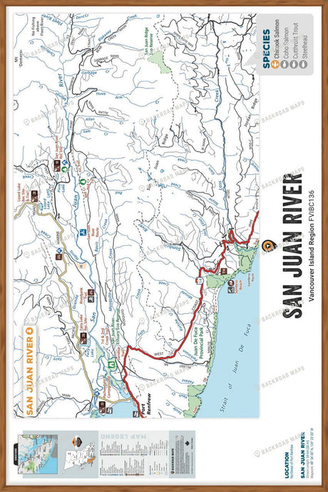 FVIBC136 San Juan River - Wall Map - Backroad Maps