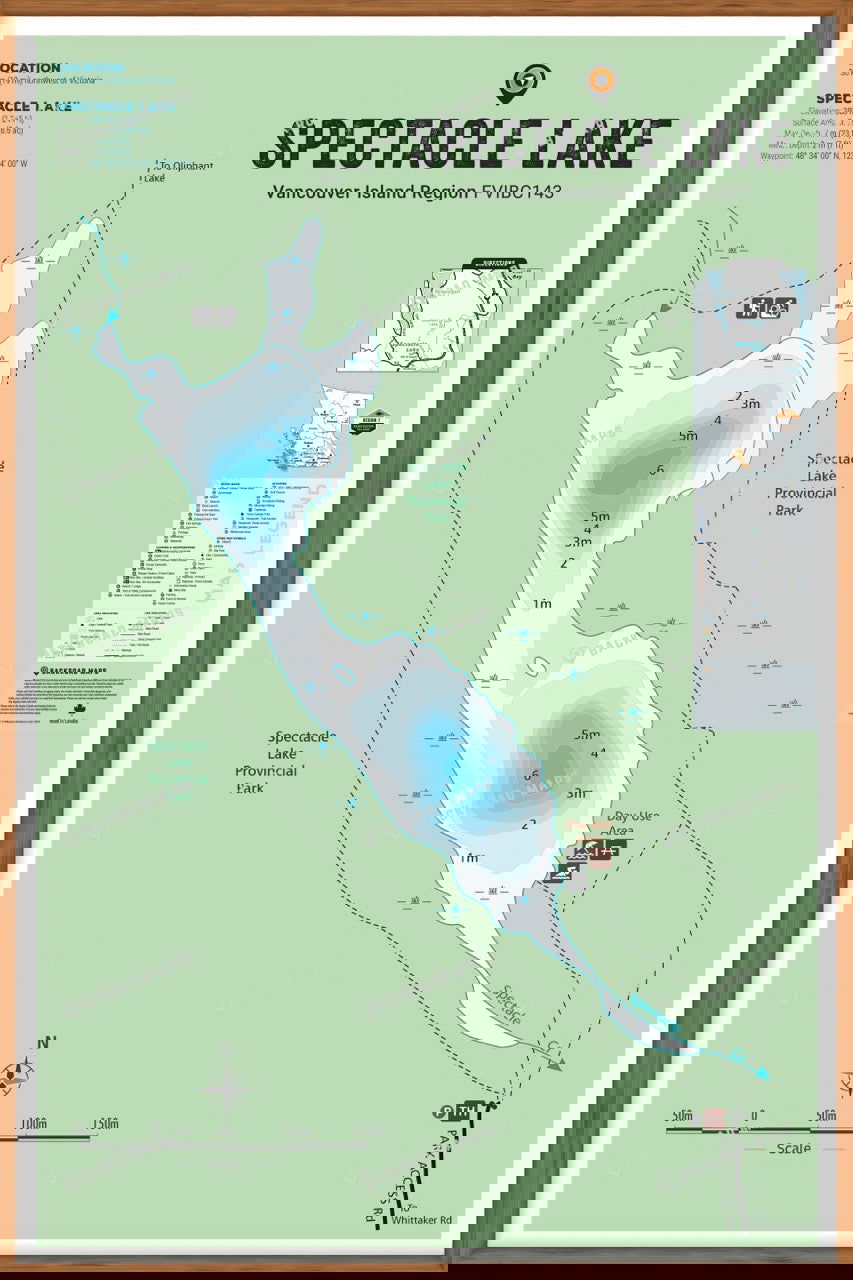 FVIBC143 Spectacle Lake - Wall Map - Backroad Maps