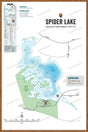 FVIBC144 Spider Lake - Wall Map - Backroad Maps