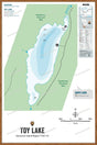 FVIBC152 Toy Lake - Wall Map - Backroad Maps
