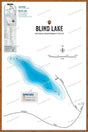 FVIBC28 Blind Lake - Wall Map - Backroad Maps