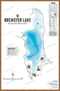 FVIBC34 Brewster Lake - Wall Map - Backroad Maps
