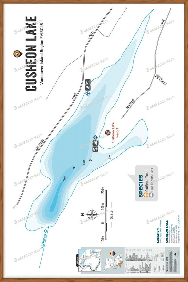 FVIBC48 Cusheon Lake - Wall Map - Backroad Maps