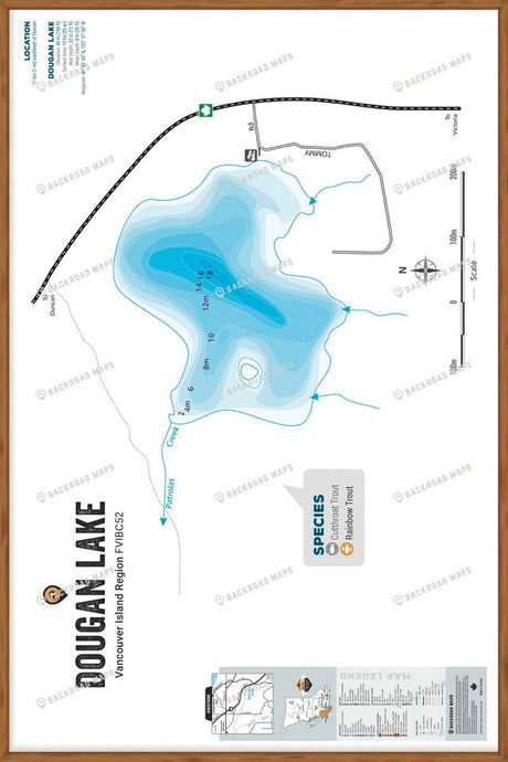 FVIBC52 Dougan Lake - Wall Map - Backroad Maps
