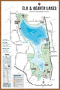 FVIBC57 Elk & Beaver Lake - Wall Map - Backroad Maps
