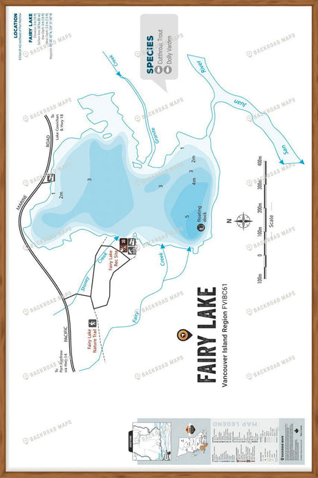 FVIBC61 Fairy Lake - Wall Map - Backroad Maps