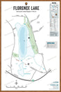 FVIBC63 Florence Lake - Wall Map - Backroad Maps