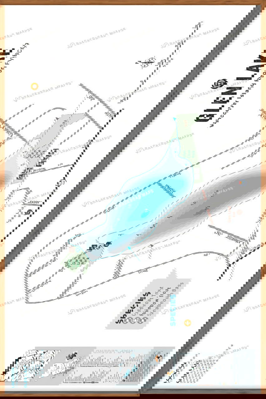 FVIBC69 Glen Lake - Wall Map - Backroad Maps