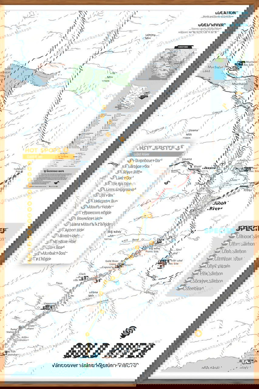 FVIBC70 Gold River - Wall Map - Backroad Maps