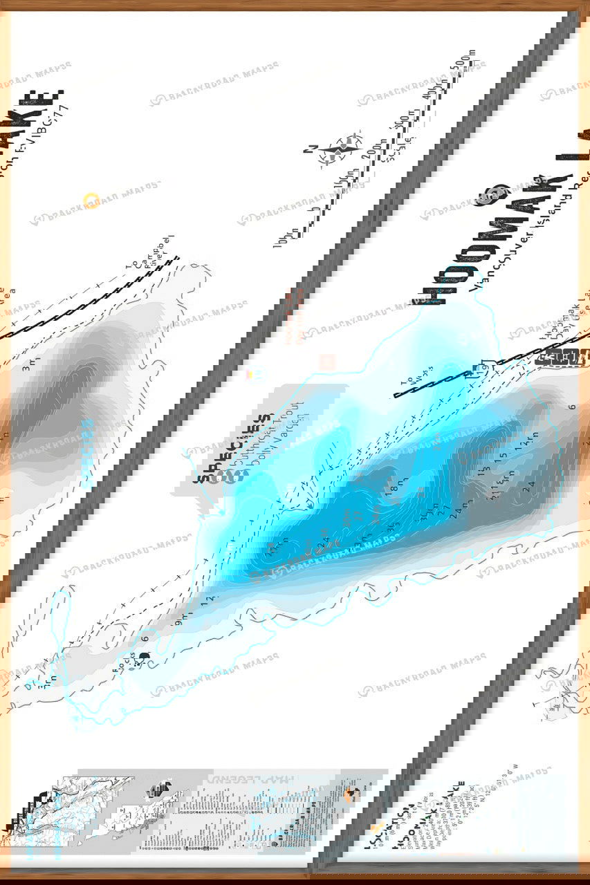 FVIBC77 Hoomak Lake - Wall Map - Backroad Maps