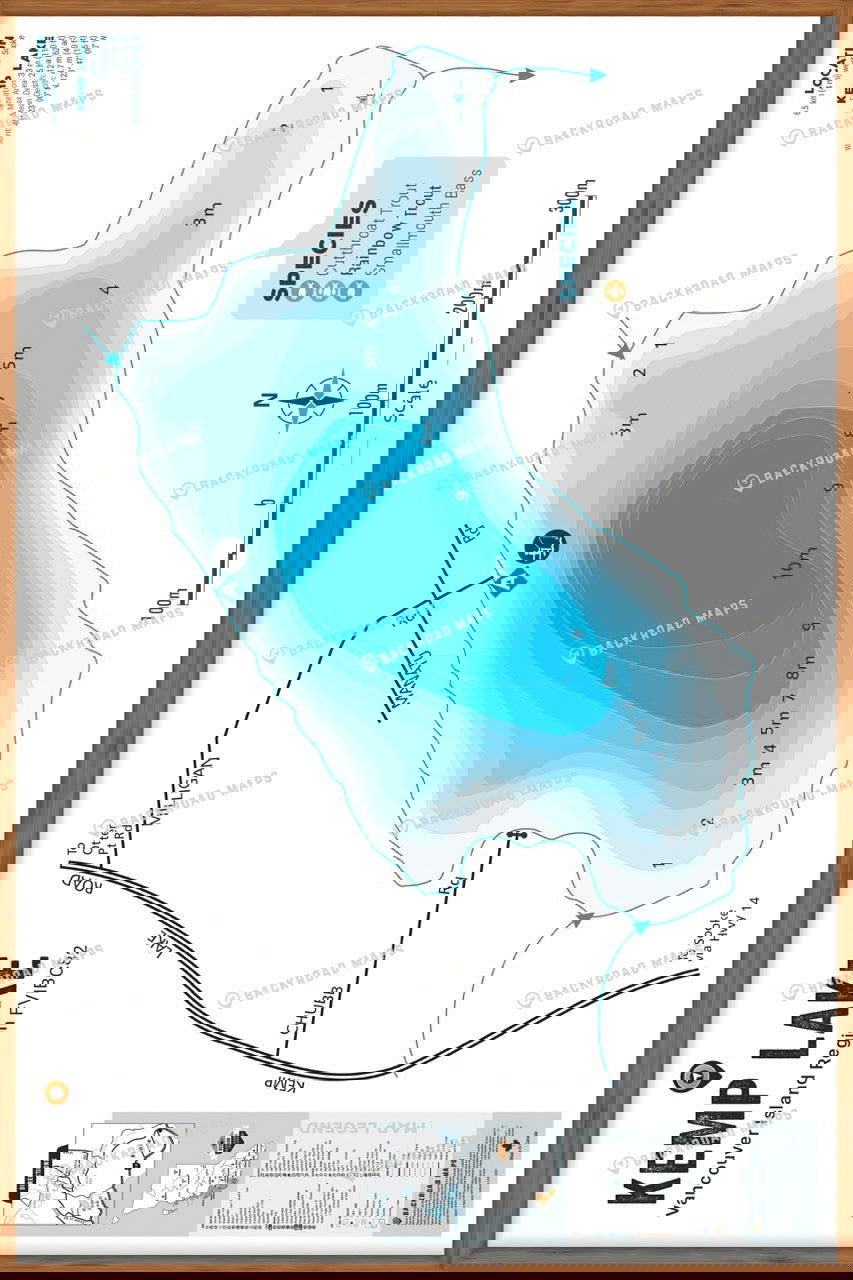 FVIBC82 Kemp Lake - Wall Map - Backroad Maps