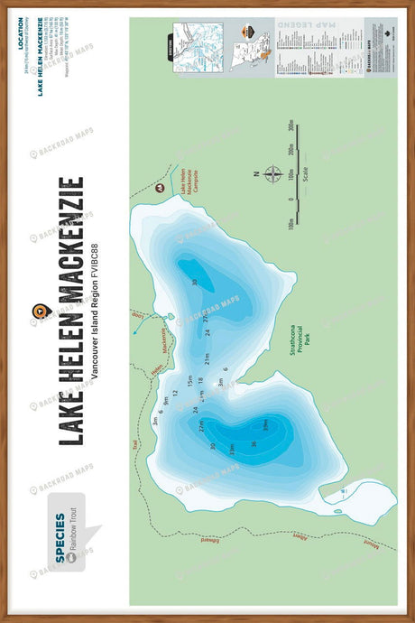 FVIBC88 Lake Helen McKenzie - Wall Map - Backroad Maps