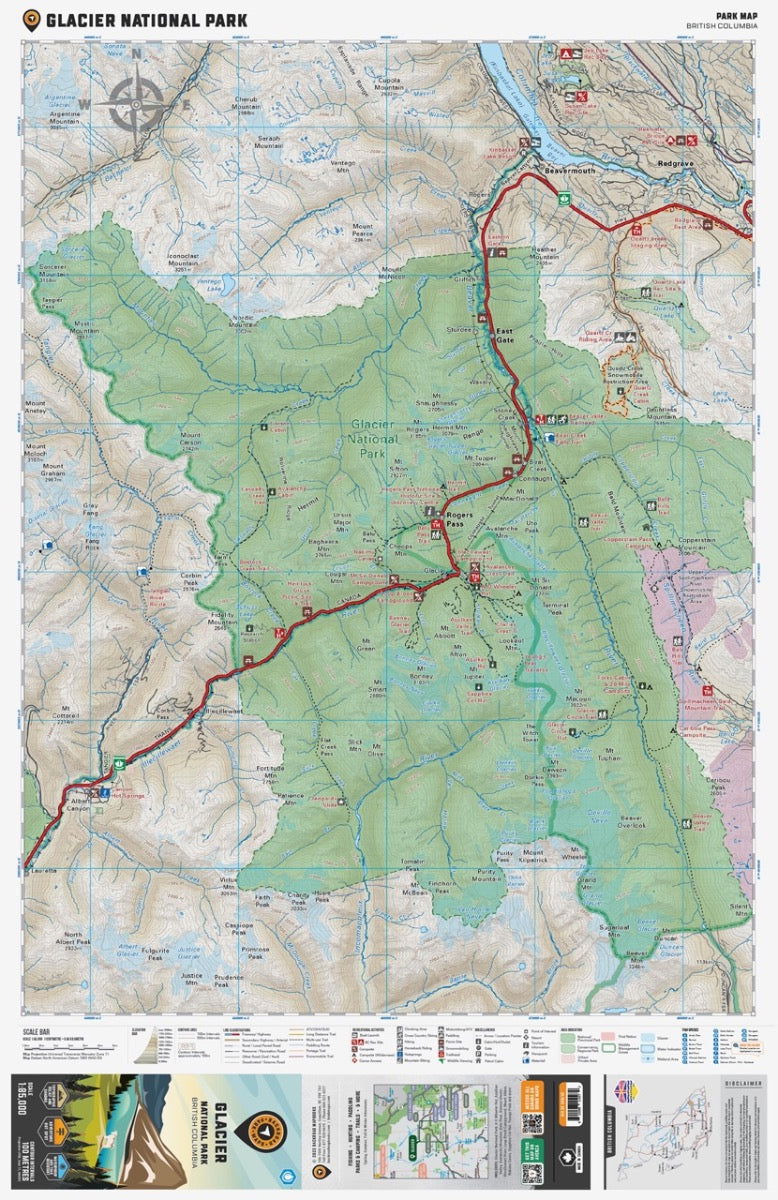 Glacier National Park BC - Park Map - Backroad Maps