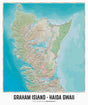 Graham Island, Haida Gwaii, BC - Wall Map - Backroad Maps