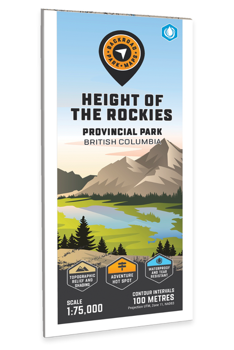 Height of the Rockies Provincial Park BC - Park Map - Backroad Maps