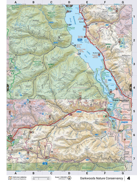 KRBC04 TOPO Map - Stagleap Provincial Park - Backroad Maps