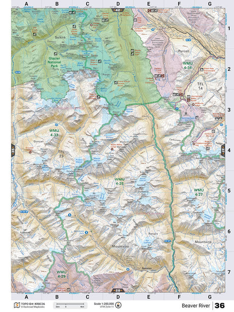 KRBC36 Wall Map - Beaver River - Backroad Maps