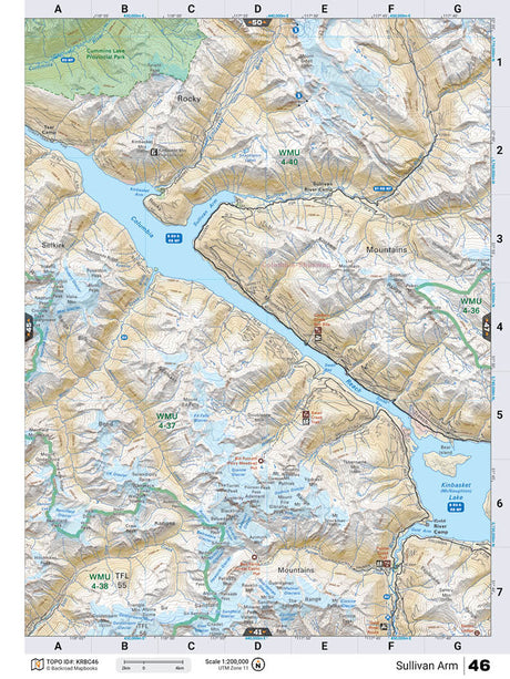 KRBC46 Wall Map - Sullivan Arm - Backroad Maps
