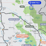 Kakwa Falls (Kakwa Wildland Provincial Park, Alberta) - Destination Map - Backroad Maps