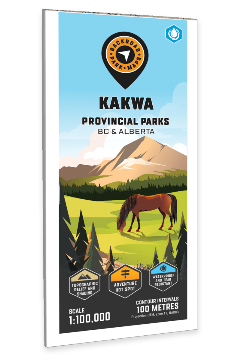 Kakwa Provincial Parks, Alberta & BC - Park Map - Backroad Maps