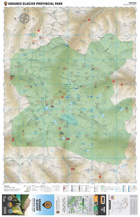Kokanee Glacier Provincial Park BC - Park Map - Backroad Maps